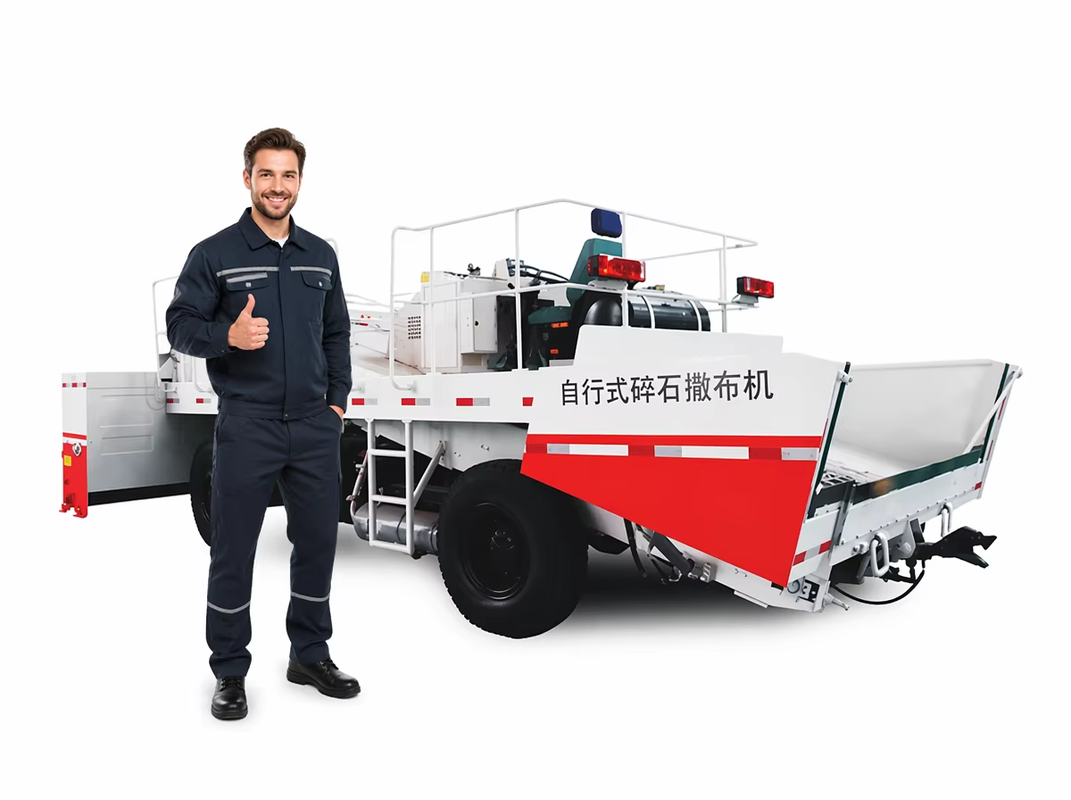 SS6000 Self-Propelled Chip Sealer, 6m Stepless Adjustable Spreading Width Asphalt Chip Spreader for Highway Road Maintenance