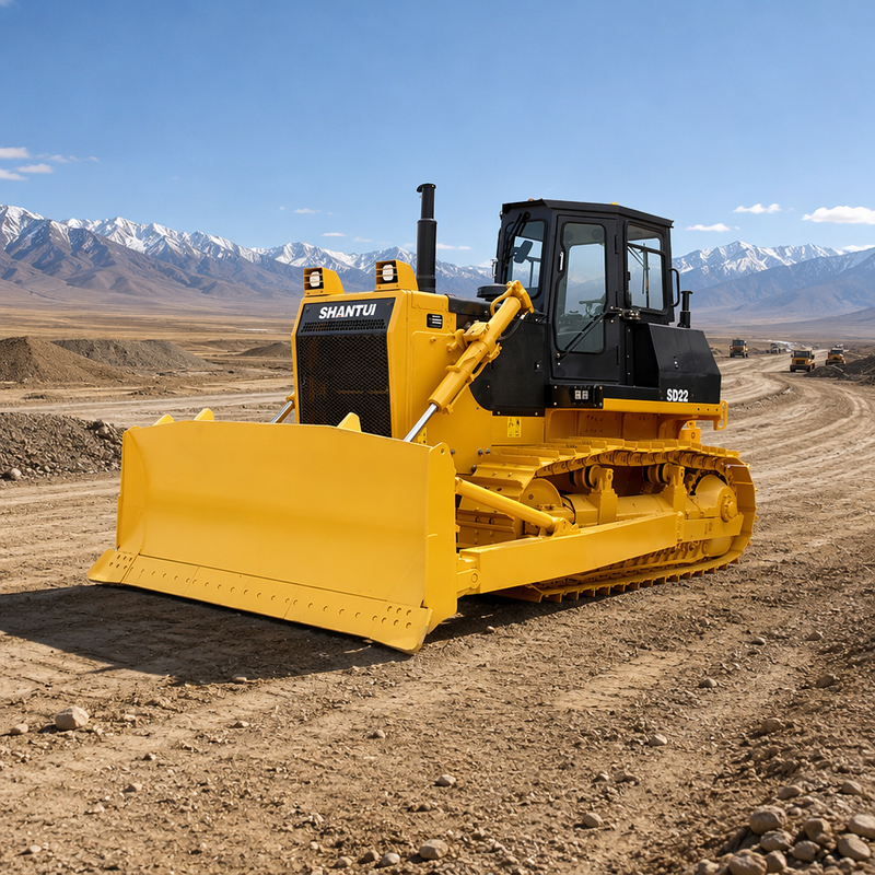 Shantui Bulldozer Durable Chassis Drive System, Comfort Cab, Easy Maintenance With Straight Blade & 3-Tooth Ripper