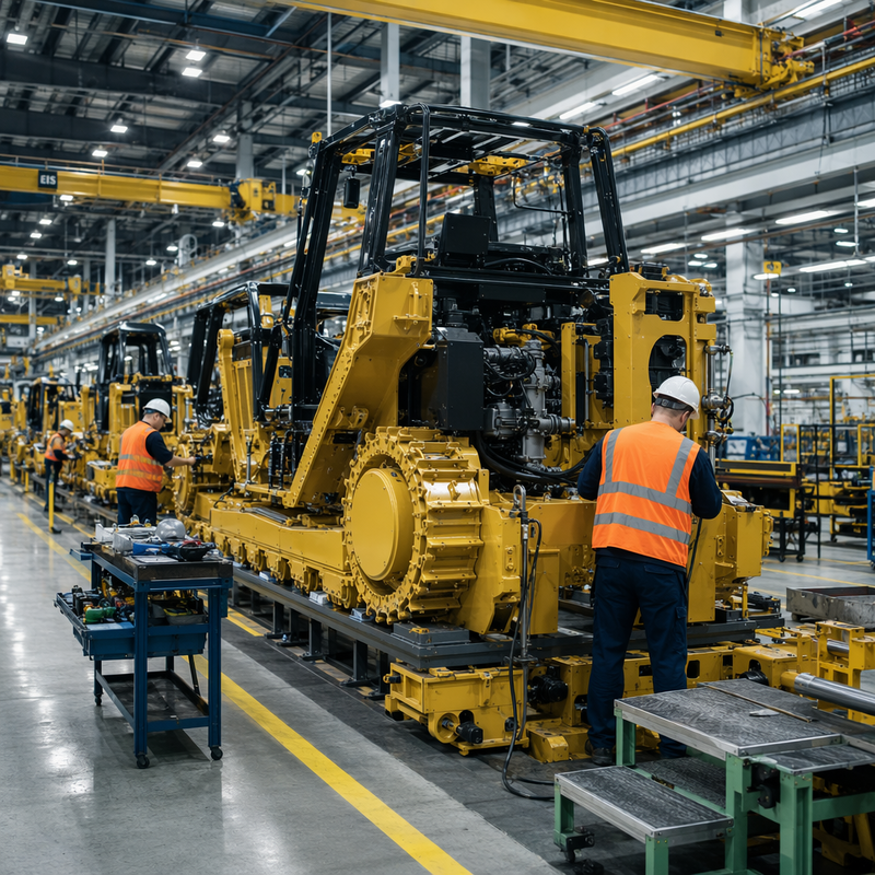 Shantui Bulldozer Durable Chassis Drive System, Comfort Cab, Easy Maintenance With Straight Blade & 3-Tooth Ripper
