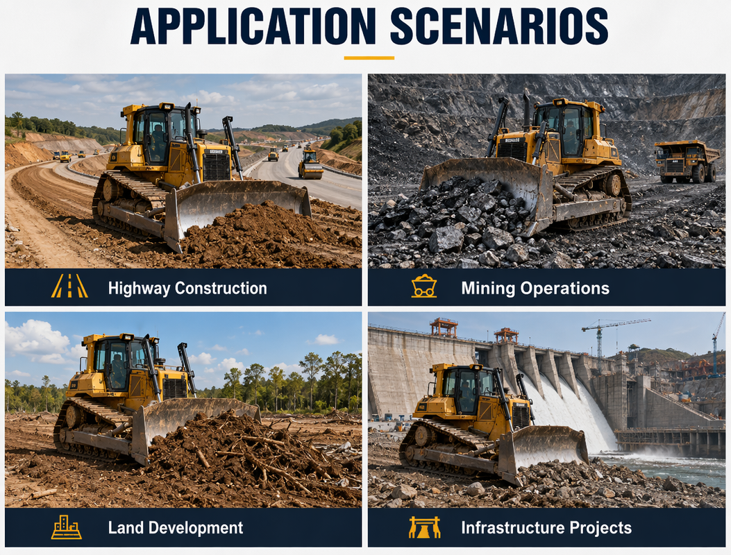 Shantui Bulldozer Durable Chassis Drive System, Comfort Cab, Easy Maintenance With Straight Blade & 3-Tooth Ripper