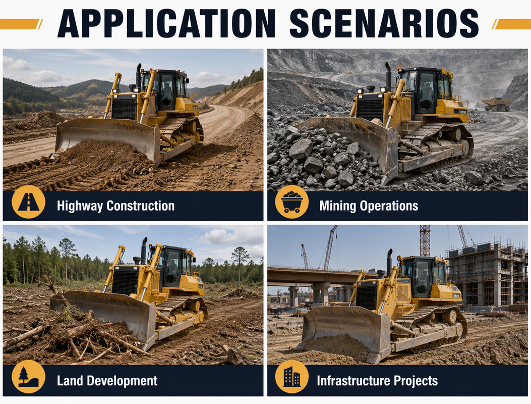 Powerful Traction, Easy Maintenance & Strong Terrain Adaptability SD32 Bulldozer Core Advantages