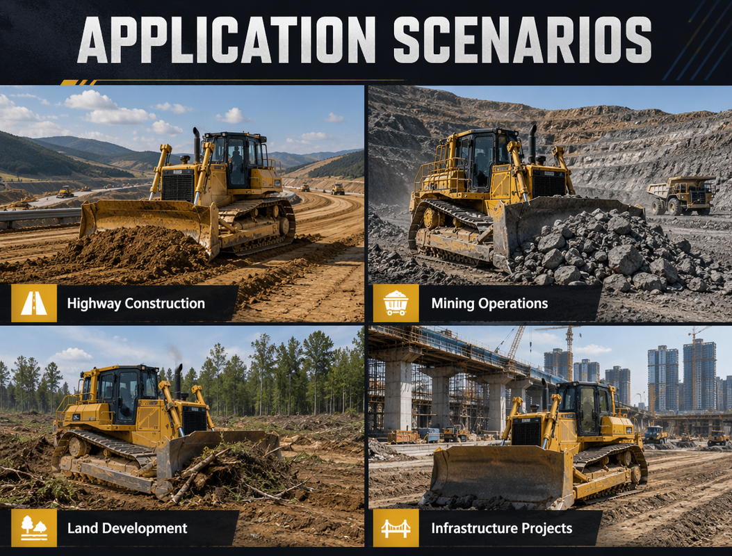 SD34 Heavy Crawler Bulldozer, Weichai WP13 Engine, China Stage IV, Dual Power Intelligent Control Dozer