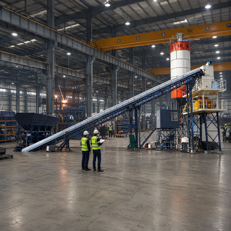 HZS090-5L Concrete Batching Plant 90t/h Modular Design Ready Mix Concrete Mixing Plant with JS1500 Mixer for Construction