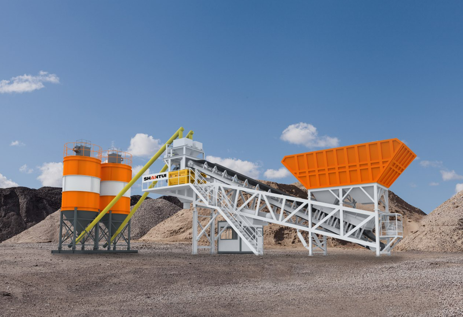 HZS075-3Y 75m³/h Concrete Batching Plant JS1500 Mixer 3000kg Aggregate Modular Concrete Mixing Plant