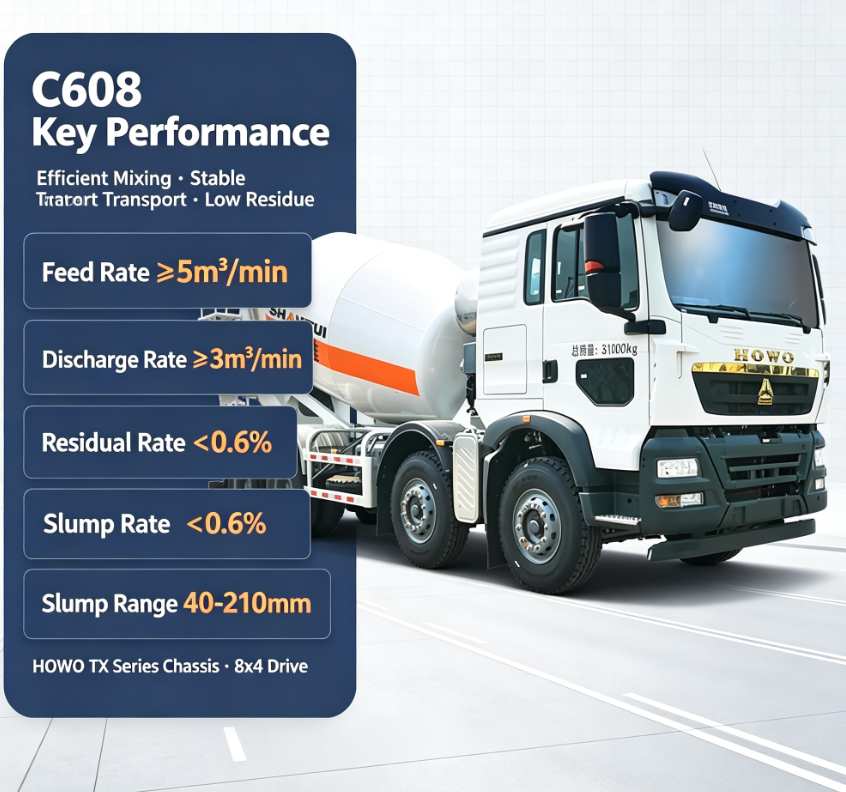 Heavy Duty 8cbm 10cbm 12cbm Concrete Mixer Truck with MAN T5G Cab Weichai Engine FEA High Strength Frame for Construction