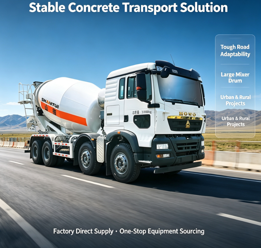 Heavy Duty 8cbm 10cbm 12cbm Concrete Mixer Truck with MAN T5G Cab Weichai Engine FEA High Strength Frame for Construction