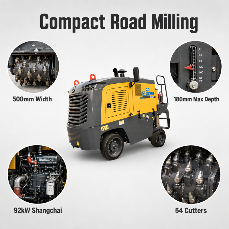 XM505 Asphalt Pavement Milling Machine Road Maintenance Cold Milling Machine for Highway Urban Road Repair