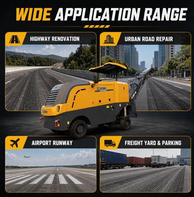 XM1005H Cold Milling Machine 1m Width Asphalt Road Milling Equipment for Highway Maintenance