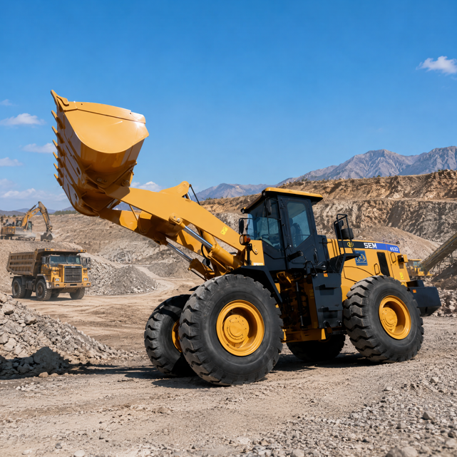 Heavy Duty Construction Wheel Loader, Safe Design, Easy Maintenance Front End Loader for Building Mining Works