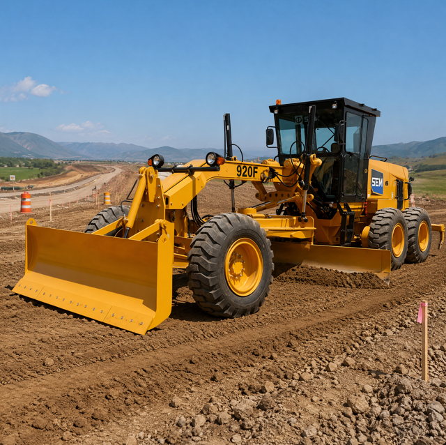 SEM920F F‑Series Tier 2 Motor Grader, SDEC Engine PPPC Load‑sensing Hydraulic Road Grader